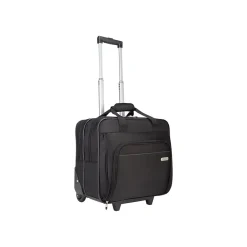 Laptop Rolling Briefcase, Black Polyester (TBR003US)<Targus Clearance
