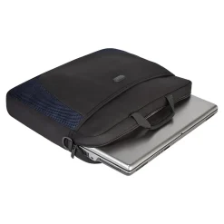 Neoprene Laptop Sleeve for 17" Laptops, Black/Blue (CVR217)<Targus Best