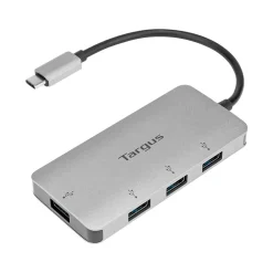 Targus 4-Port USB-C Hub, Silver (ACH226BT)
