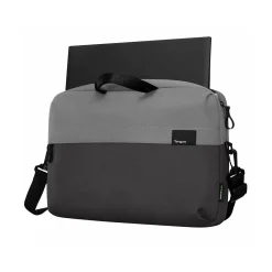 Sagano EcoSmart Laptop Slipcase, Black/Gray Recycled PET (TBS574GL)<Targus Discount