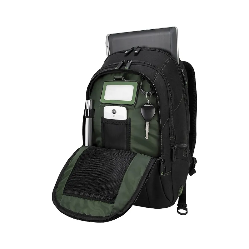 Spruce EcoSmart Backpack, Black/Green (TBB013US)<Targus Online