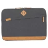 Strata III Laptop Sleeve, Gray/Brown Polyester/Leatherette (TBS93004GL)<Targus Outlet