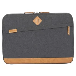 Strata III Laptop Sleeve, Gray/Brown Polyester/Leatherette (TBS93004GL)<Targus Outlet