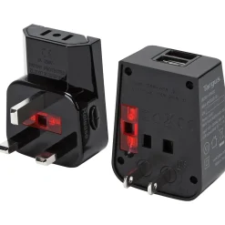 World Travel Plastic Travel Power Adapter, Black (APK032US)<Targus Discount