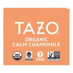Tazo Calm Decaf Chamomile Herbal Tea, Tea Bag, 0.73 Oz., 16/Box (10794522003546)