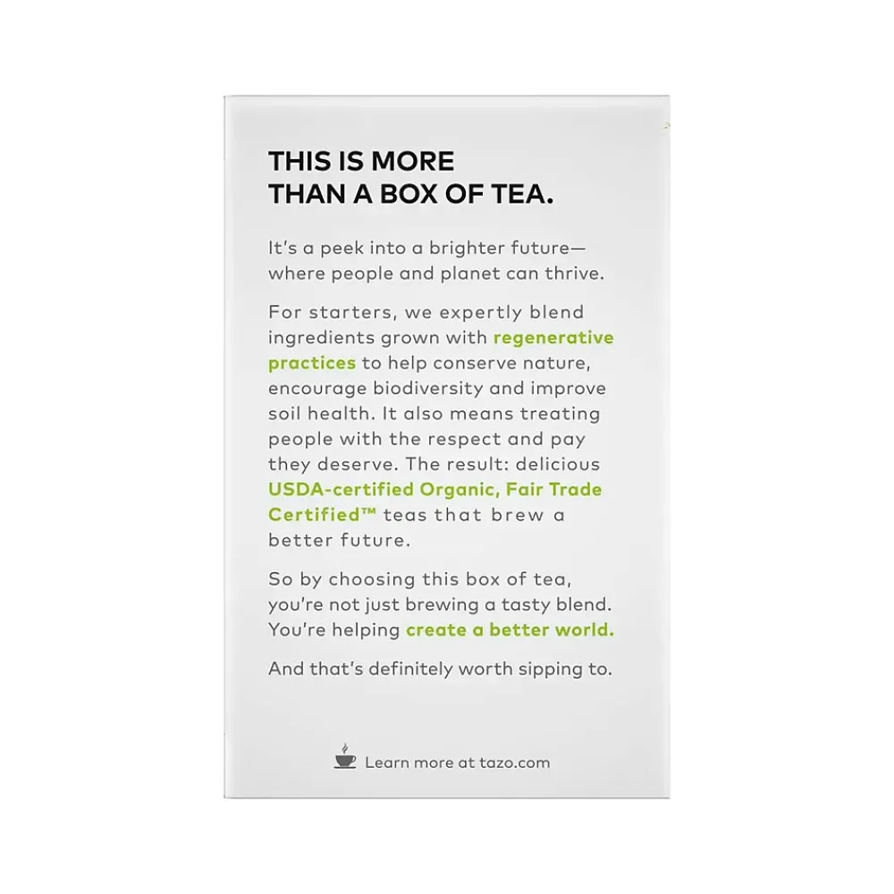 Tazo Zen Green Tea, Tea Bag, 1.2 Oz., 16/Box (10794522003096)