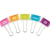 Clips & Fasteners|Teacher Created Resources Large Binder Clips, 1" Capacity, Multicolor, 5 Clips/Pack (TCR20690)