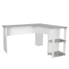 L-Desks*Techni Mobili 51" Mixed Materials L-Shaped Desk, Gray (RTA-8413L-GRY)