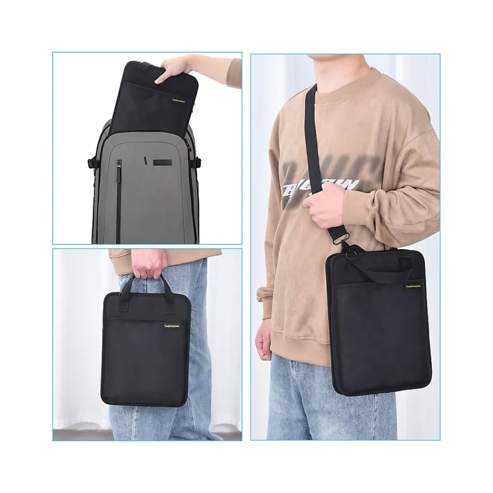 9.7"-12" Water Resistant Vertical Laptop Sleeve, Shock-Absorbing, Black (TP-BK-VR11)<TechProtectus Discount
