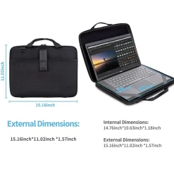 Carrying Laptop Case, Black, Vinyl (TP-BK-CC14)<TechProtectus Online