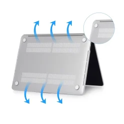 Hard-Shell Laptop Case with Keyboard Cover and Screen Protector, Clear, Plastic (TP-CYCL-MA13ST)<TechProtectus