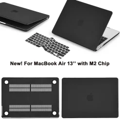 Hard-Shell Laptop Sleeve with Keyboard Cover, Black, (TP-BK-MA13M2)<TechProtectus Online