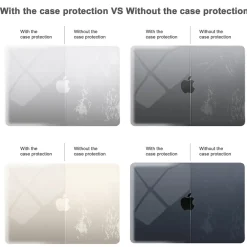 Hard-Shell Laptop Sleeve with Keyboard Cover, Crystal Clear, (TP-CYC-K-MA13M2)<TechProtectus Clearance