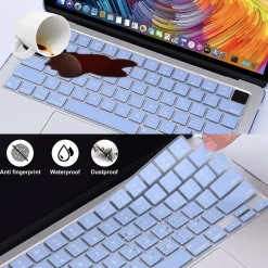 Hard-Shell Laptop Sleeve with Keyboard Cover, Serenity Blue, (TP-SB-K-MA13M2)<TechProtectus New