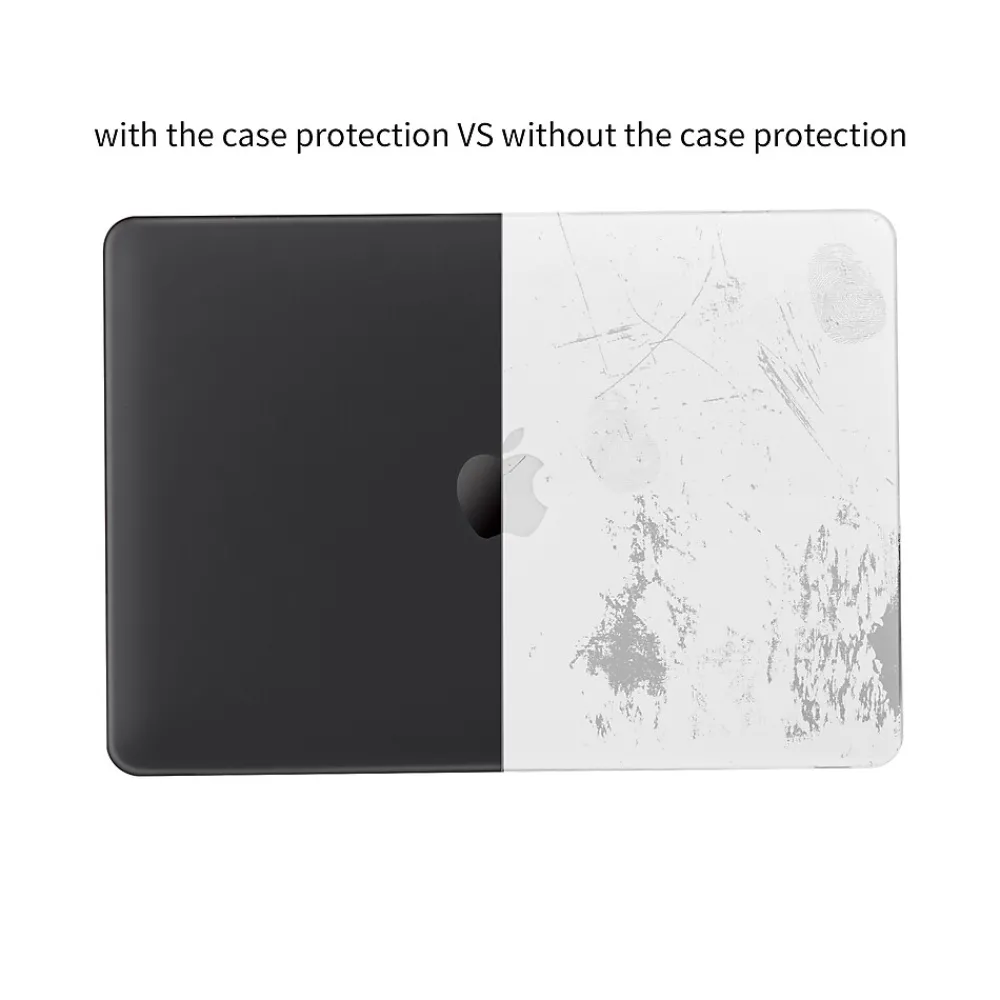 Laptop Case with Keyboard Cover and Screen Protector, Black, Plastic (TP-BK-K-MA13M1)<TechProtectus Discount