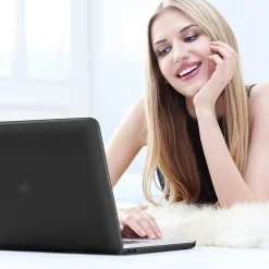 Laptop Case with Keyboard Cover and Screen Protector, Black, Plastic (TP-BK-K-MA13M1)<TechProtectus Discount