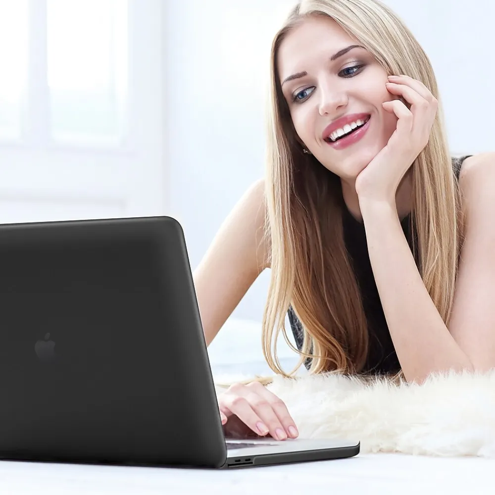 Laptop Case with Keyboard Cover and Screen Protector, Black, Plastic (TP-BK-K-MA13M1)<TechProtectus Discount