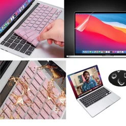 Laptop Case with Keyboard Cover and Screen Protector, Pink, Plastic (TP-RQ-K-MP16M1X)<TechProtectus