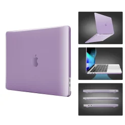Laptop Case with Keyboard Cover and Screen Protector, Light Purple, Plastic (TP-LP-K-MA13M1)<TechProtectus Outlet