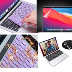 Laptop Case with Keyboard Cover and Screen Protector, Light Purple, Plastic (TP-LP-K-MA13M1)<TechProtectus Outlet
