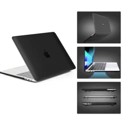 Laptop Case with Keyboard Cover and Screen Protector, Black, Plastic (TP-BK-K-MP13M1)<TechProtectus