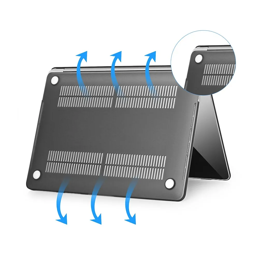 Laptop Case with Keyboard Cover and Screen Protector, Black, Plastic (TP-BK-K-MP14M1)<TechProtectus