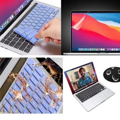 Laptop Case with Keyboard Cover and Screen Protector, Light Blue, Plastic (TP-SB-K-MP13M1)<TechProtectus Discount