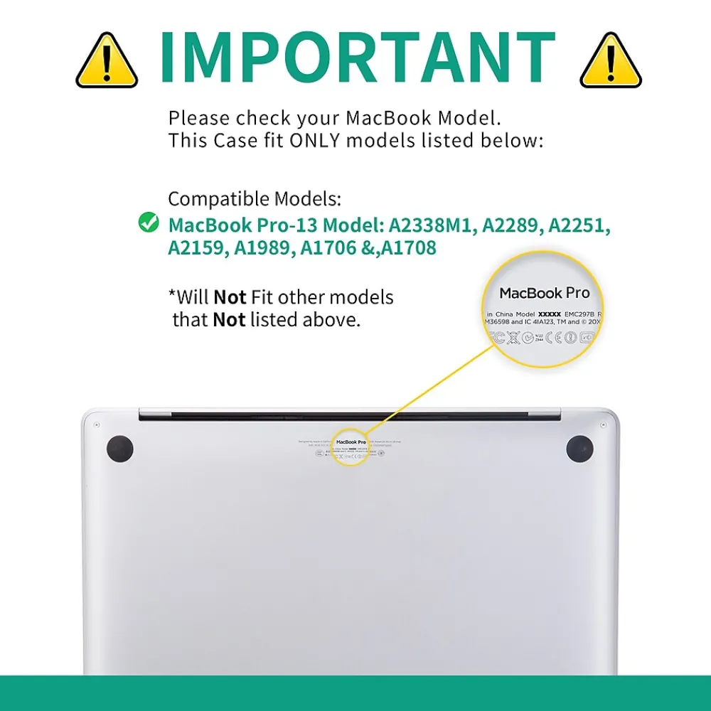 Laptop Case with Keyboard Cover and Screen Protector, Light Blue, Plastic (TP-SB-K-MP13M1)<TechProtectus Discount