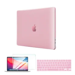 Laptop Case with Keyboard Cover and Screen Protector, Rose Quartz, Plastic (TP-RQ-K-MP13M1)<TechProtectus