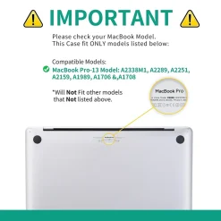 Laptop Case with Keyboard Cover and Screen Protector, Light Purple, Plastic (TP-LP-K-MP13M1)<TechProtectus