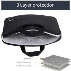Neoprene Laptop Sleeve for 11.6 & 12" Laptops, Black (TP-BK-NS11)<TechProtectus