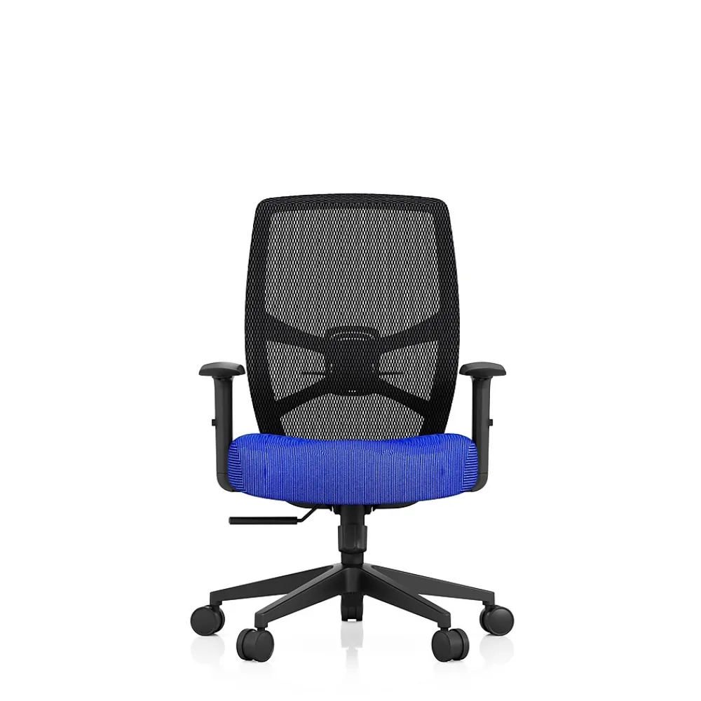 Office Chairs*Tempur-Pedic ProTask Mesh/Fabric Swivel Executive Task Chair, Blue (TP-PROTASK-BLU)