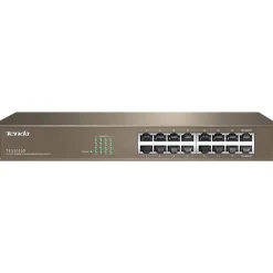 Discount Tenda TEG1016D 16-Port Gigabit Ethernet Unmanaged Switch, Up to 2000 Mbps, Brown (TEG1016D)