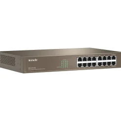 Discount Tenda TEG1016D 16-Port Gigabit Ethernet Unmanaged Switch, Up to 2000 Mbps, Brown (TEG1016D)
