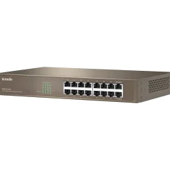 Discount Tenda TEG1016D 16-Port Gigabit Ethernet Unmanaged Switch, Up to 2000 Mbps, Brown (TEG1016D)