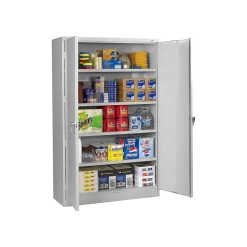 Storage Cabinets*Tennsco Jumbo 78" Steel Storage Cabinet with 4 Shelves, Light Gray (J2478SU-LGY)