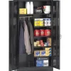 Storage Cabinets*Tennsco Standard Combination Cabinet, 6-Shelf, 1 Closet, Black, 72"H x 36"W x 24"D