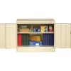 Storage Cabinets*Tennsco Standard Desk-Height Storage Cabinet with Double Hinge Doors, 2-Shelf, Putty, 30"H x 36"W x 18"D