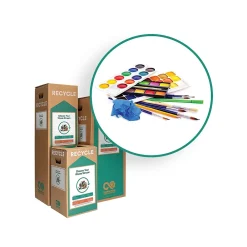 Cardboard Art Supplies Recycling Box, 21 Gallon, White and Green (286)<TerraCycle New