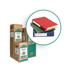 Cardboard Binders and Presentation Materials Recycling Box, 21 Gallon, White and Green (176)<TerraCycle Hot