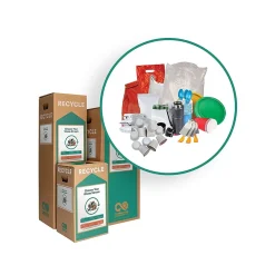 Cardboard Break Room Separation Recycling Box, 10.5 Gallon, White and Green (170)<TerraCycle Best