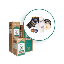 Cardboard Coffee Capsules Recycling Box, 36 Gallon, White and Green (257)<TerraCycle Clearance