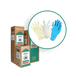 Cardboard Disposable Gloves Recycling Box, 21 Gallon, White and Green (786)<TerraCycle New