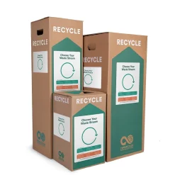 Cardboard Recycling Container, 15" x 15 " x 37", White (50912)<TerraCycle Outlet