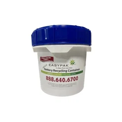 Plastic EasyPak Lead Acid Battery Recycling Container, 2.5 Gallon, White (510-2350)<Terracycle Regulated Waste Sale