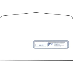 New TFP Self Seal Security Tinted Window Envelope 4 1/2" x 9 1/2", White, 500/Box (1500ES)