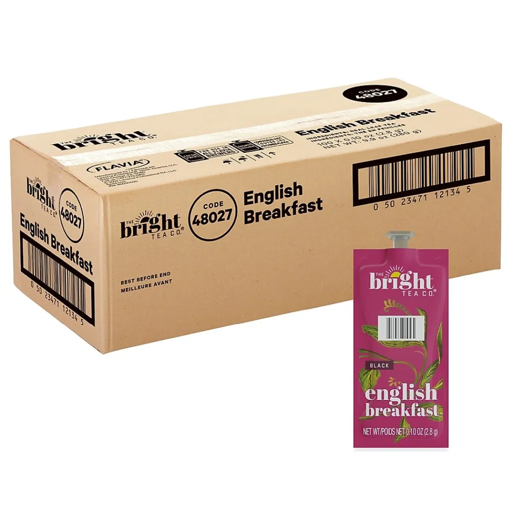 Bright Tea The Co. English Breakfast Black Tea, Flavia Freshpack, 100/Carton (MDRB507)