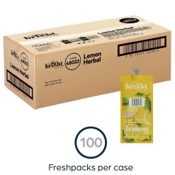 Bright Tea THE CO. Lemon Herbal Tea FLAVIA Freshpacks, 100/Carton (B502)