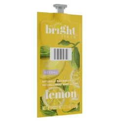 Bright Tea THE CO. Lemon Herbal Tea FLAVIA Freshpacks, 100/Carton (B502)