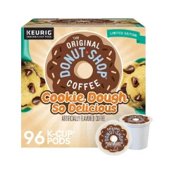 The Original Donut Shop Cookie Dough So Delicious Coffee Keurig® K-Cup® Pods, Light Roast, 96/Carton (5000666665CT)